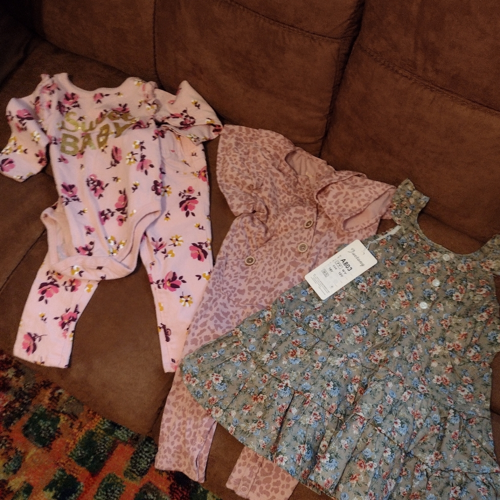 Infant outfit, romper and dress